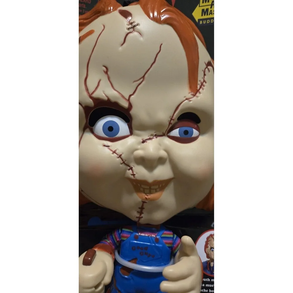 NEW Chucky Child's‎ Play Move A Mask Moving Arm Knife Horror Halloween Disguise